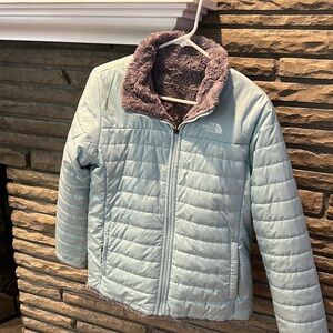 The North Face reversible coat.